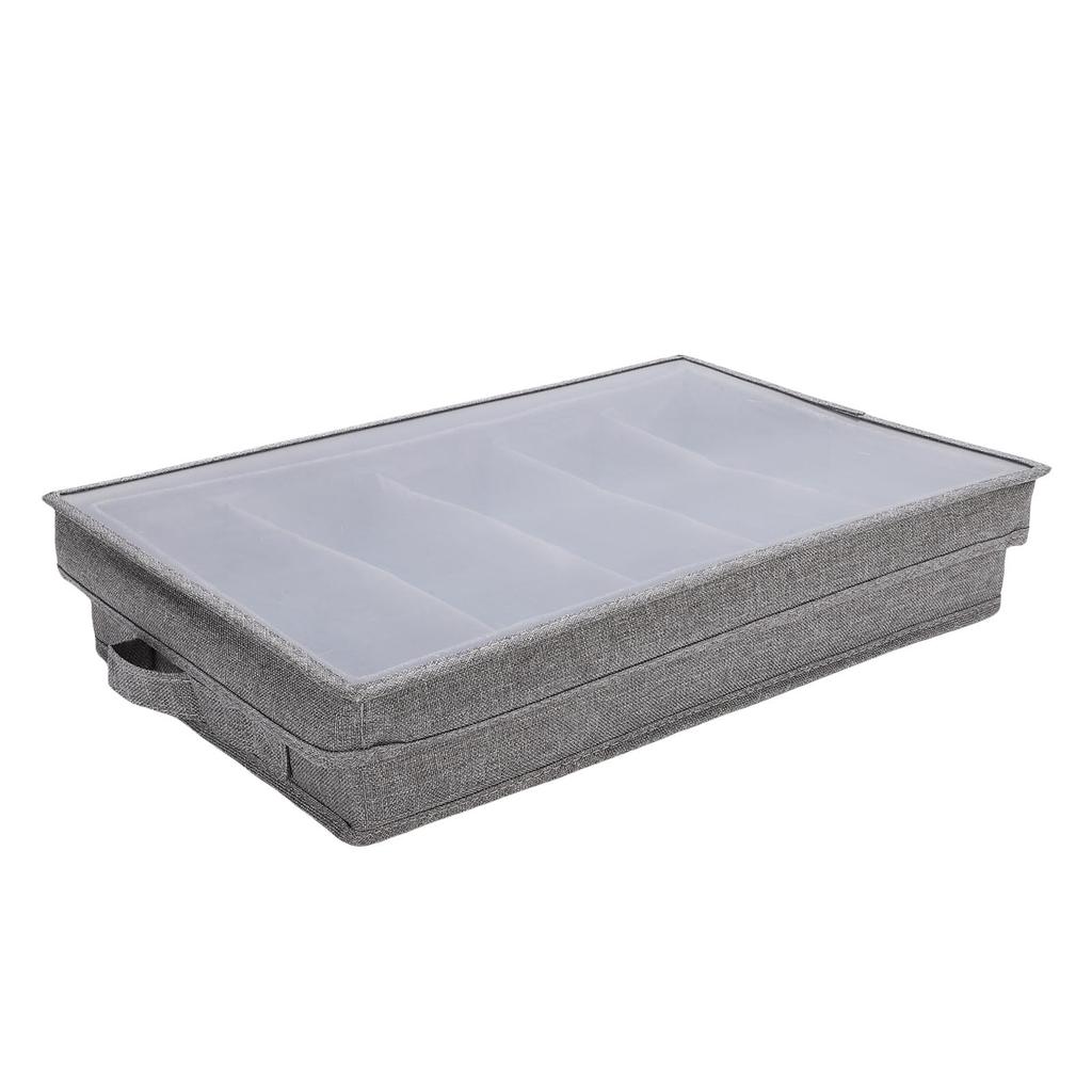 Flatware Utensil Storage Case Silverware Storage Box with Dividers 5 Compartment Flatware Storage Case with Handles