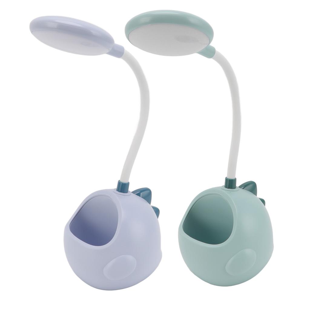 Small Desk Light with Pen Holder Comfortable Decorative Practical No Noise LED USB Small Table Lamp