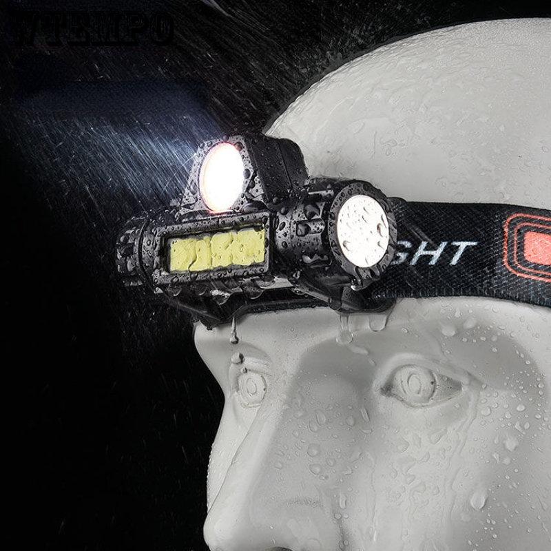 LED Strong Light Headlamp Cob Headwear Outdoor Night Fishing Light Magnet Work Light Mining Light Waterproof Torch