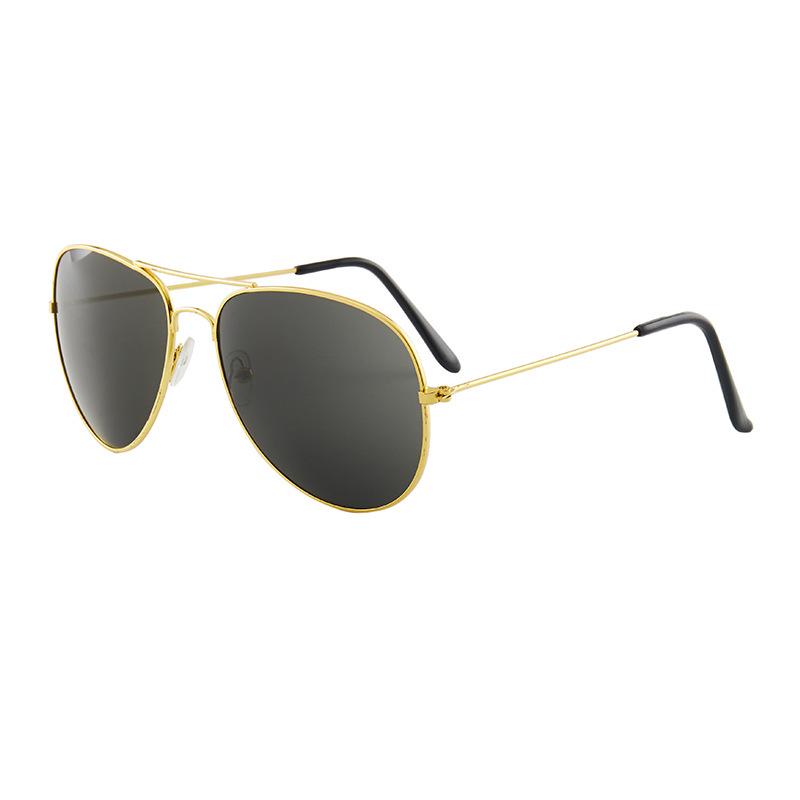 In-Stock Unisex Pilot 3026 Metal Aviator Sunglasses with Aluminum Frame and Spring Legs