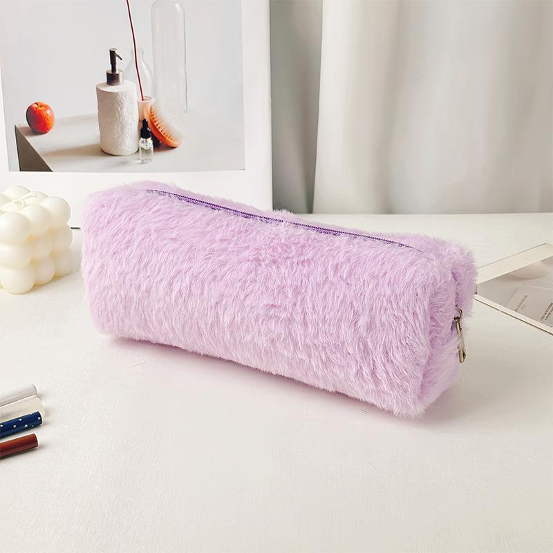 Plush Makeup Bag Pencil Case Cute Pen Box Large Capacity For Girls Storage Bag Student School Office Supplies Stationery