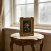 Beautiful Decorated Golden Resins Frame Including Stand And Hook For Photos And Creation