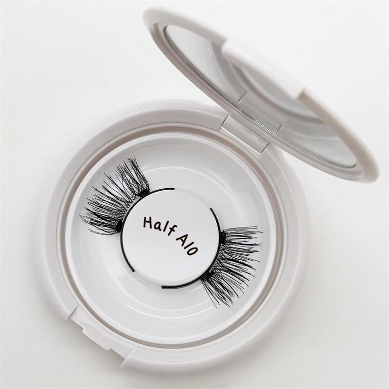 New No Glue No Eyeliner Handmade Synthetic Hair Cruelty-Free Reusable Half False Eyelashes Soft Band Quantum Magnetic