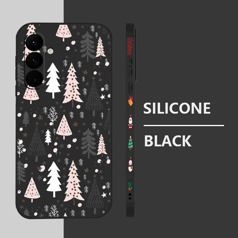 Lanyard Phone Case For Samsung Galaxy A56 A17 A26 A16 A36 A55 A54 A53 A15 S24 S25 FE S25 S22 S23 Ultra Plus Christmas Tree Patterned Cover