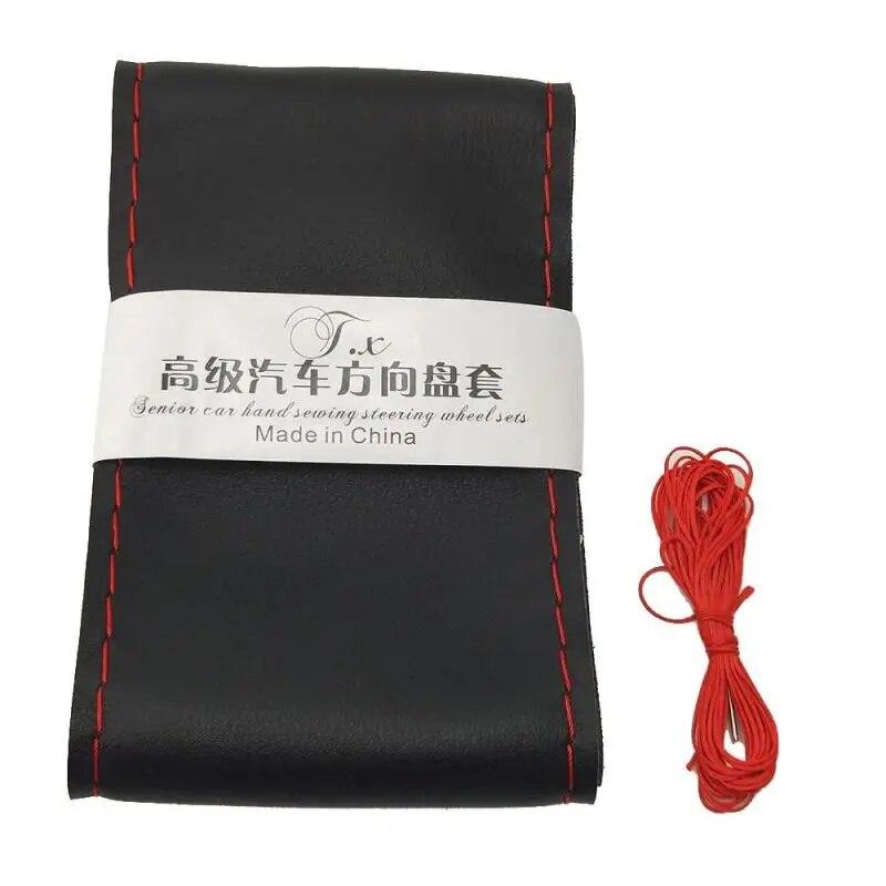 36/38/40CM Three Styles DIY Car Steering Wheel Cover Car Steering Wheel Braid Cover With Needles And Thread Artificial Leather