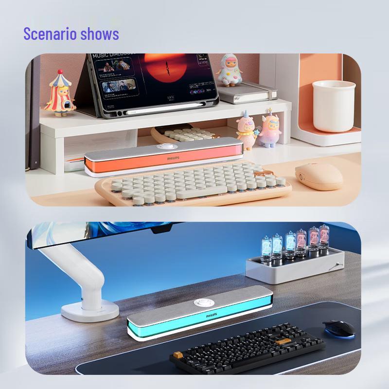 Philips SPA6119 Gaming Desktop Bluetooth Speaker with RGB Ambient Light