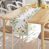 Spring Watercolor Wildflower Linen Table Runner Home Decor Summer Colorful Floral Kitchen Dining Table Runner Wedding Decoration