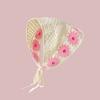 Dreieckiger Schal mit Blumenmuster, hübsches gehäkeltes Haartuch zum Binden, eleganter Turban mit Blumenmuster für Mädchen, Foto-Requisiten