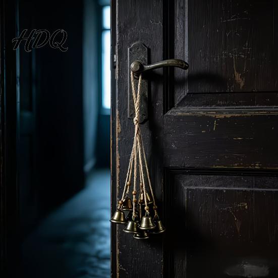 Campanelle dal Suono Chiaro Pendente Campanella Metallica Bohemien con Perline di Legno e Corda di Juta Decorazione da Appendere Retrò Ispirata alla Natura Campanellino per Finestra di Casa