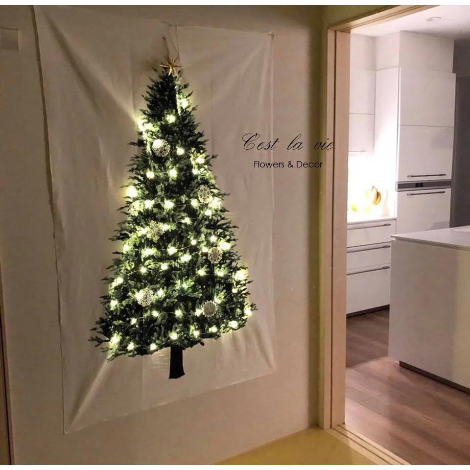 

Festive Wall Tapestry Christmas Themed Hanging Decor for Home Office Party Backdrop Seasonal Holiday Decoration 75X100CM