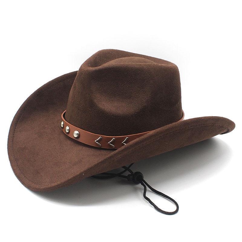 Vintage Brown Denim Hat With Wide Brim For Sun Protection And Breathability