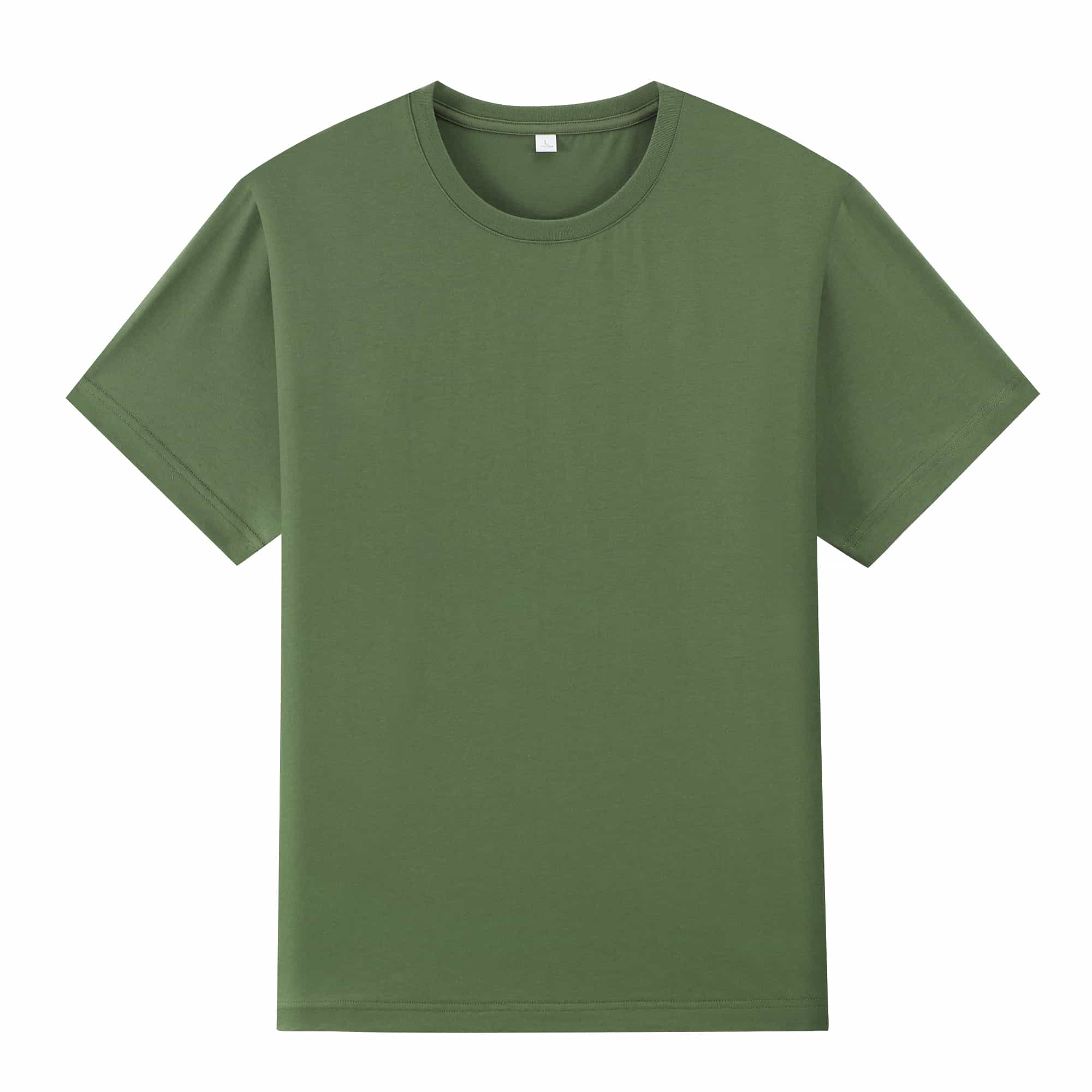 

12 цветов, летняя мужская одежда, однотонная блузка, хлопковые футболки 170 г/м², мужские футболки S армия зеленый