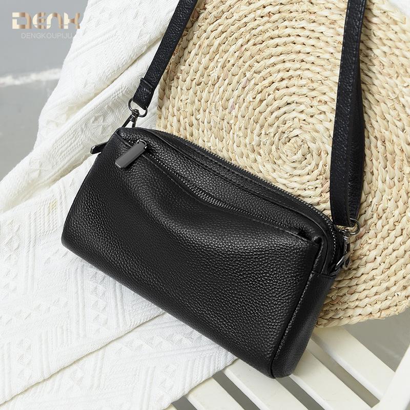 Leather women's bag new trendy first-layer cowhide shoulder messenger bag soft leather fashion bag