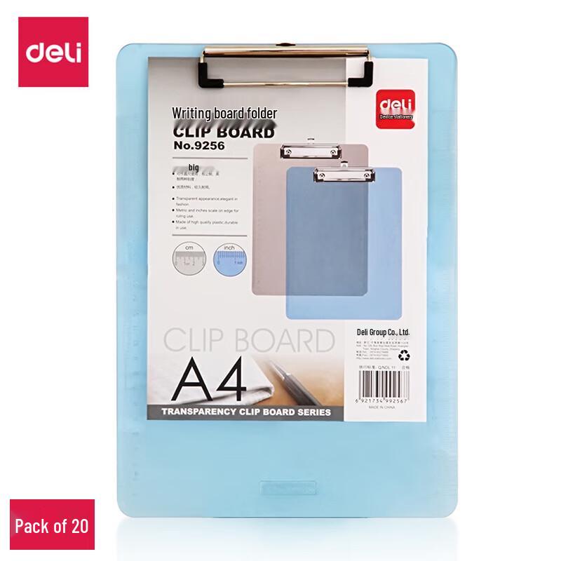 Deli Transparent Clipboard 9256