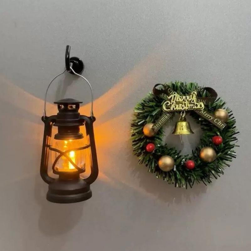 

Vintage Fridge Magnets 3D Lantern Fridge Stickers Miniature Landscape Decorative Sticker Ornaments for Refrigerators home decor spain