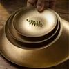 Gold Vintage Stainless Steel Round Plate Outdoor Camping Western Food Tray French Fries Dessert Restaurant Bone Dish Tableware
