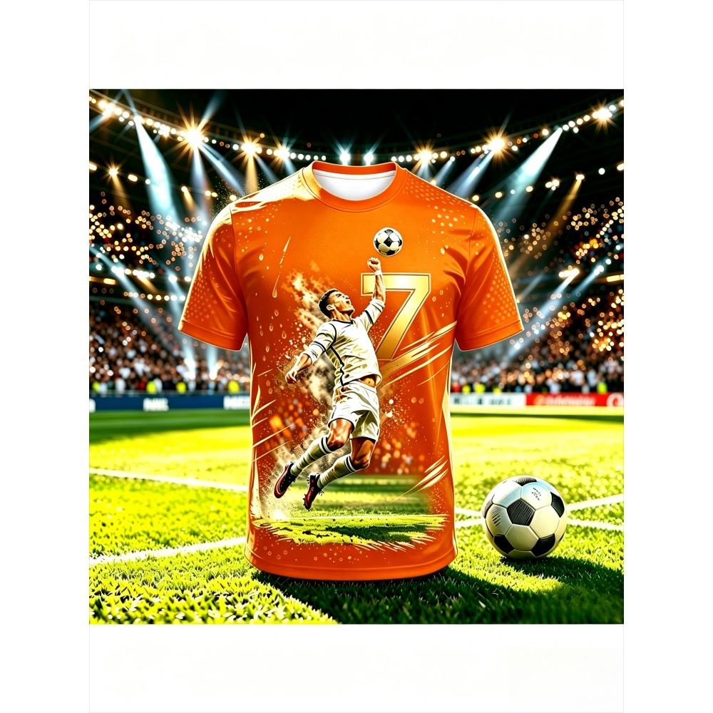 Kids #7 Soccer Jersey Unisex Football T-shirt Top Summer Fashion Print Casual Women Short Sleeve Men's Breathable Tee Shirt