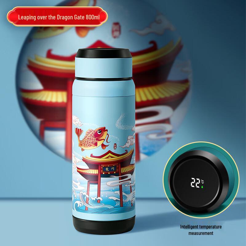 

Розумний термос ZISIZ з мистецтвом «Ворота Китайського Дракона»