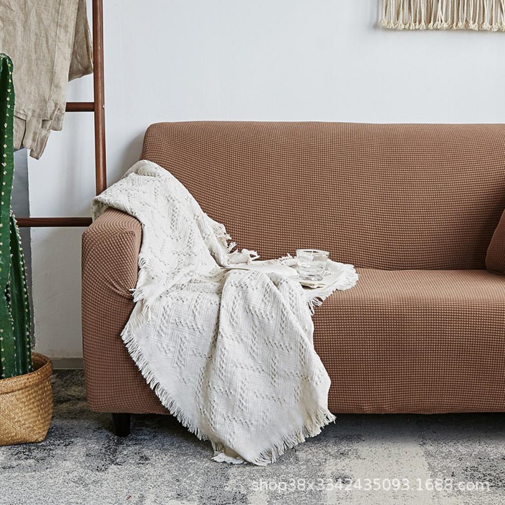 Thickened Sofa Cover All-inclusive Universal Solid Color Elastic Fabric Sofa Cushion Cover Simple Sofa Towel