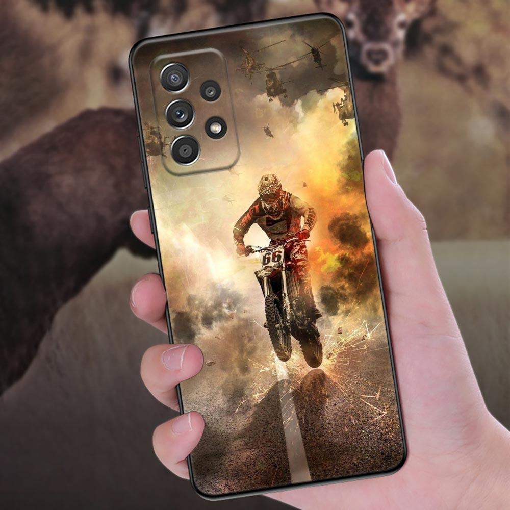 Motorbike Moto Cross Dirtbikes Phone Case For Samsung Galaxy A57 A56 A37 A55 A36 A26 A54 A52 A35 A34 A25 A17 A16 A15 A07 Cover