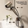 Plastic Wall Mount Hair Dryer Holder With Rotating Design For Bathroom Convenience