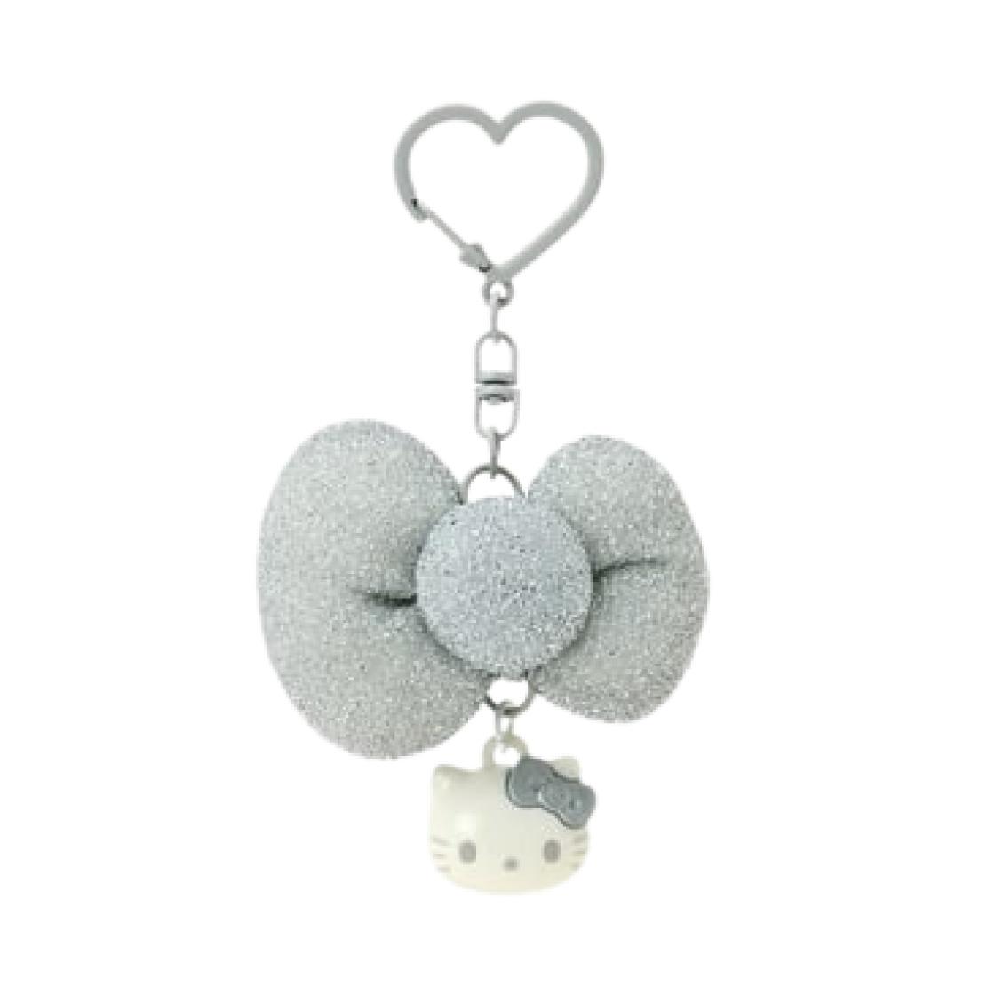Sanrio Hello Kitty I Love Hello Kitty Ribbon Keychain Silver ONE SIZE