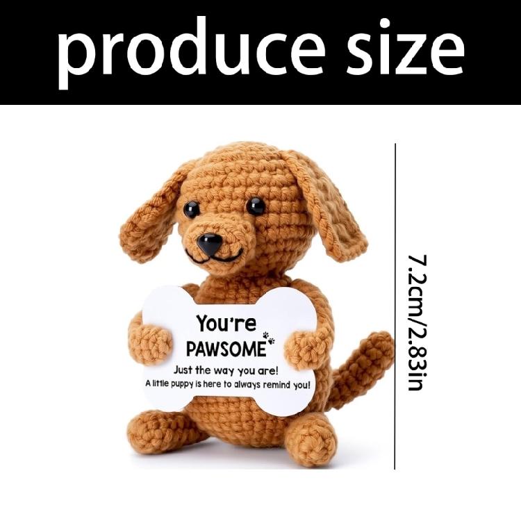 Stressverlichting Haak Hond Poppetje Handgemaakte Gebreide Metgezel Auto Accessoire Hangend Ornament Huis Decoratie Schattig Cadeau