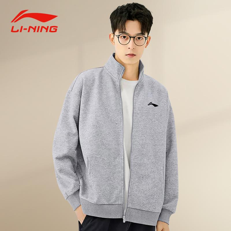 Li Ning Without Hood, Fall Winter, Thickened And Fleece Lined, Outdoor, Thermal Fashion Casual Sports Top AWDTE75