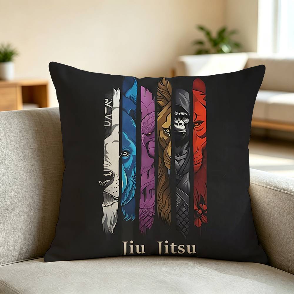 S-Sport B-Brazilian Jiu Jitsu BJJ Square Double-Sided printed Pillow Case Bedroom Bedside Pillow Sofa Cushion Cover