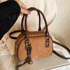 2025 New Design Vintage Maillard Niche Portable Bowling Bag Women's Commuter Versatile Messenger Bag