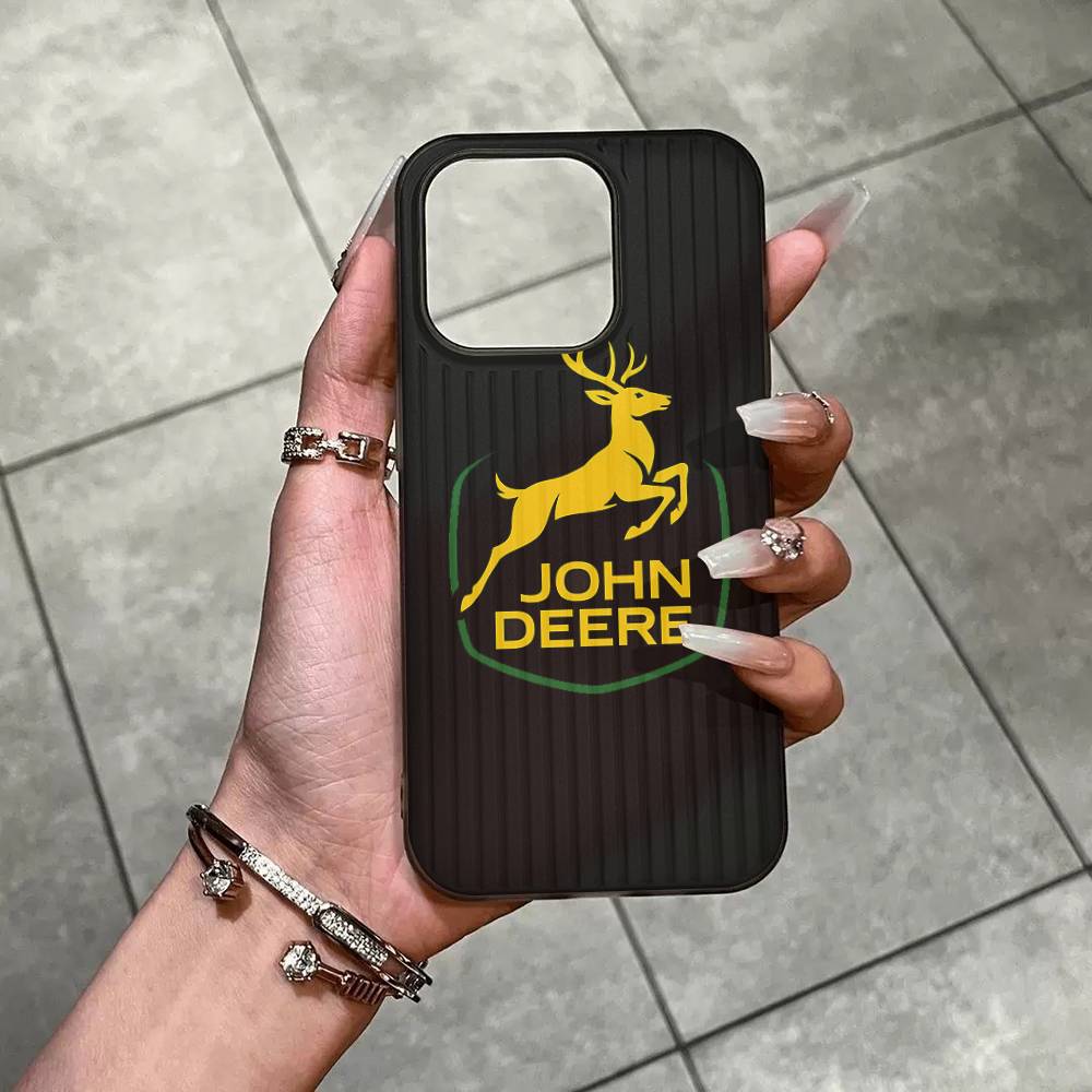Green J-John Truck D-Deeres For IPhone 16 15 11 12 13 14 17 Pro Max PLUS Pro Soft Corrugated Silicone Back Phone Case