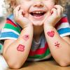 54pcs Temporary Tattoo Heart Stickers Waterproof Long-lasting Body Stickers Love Stickers Cartoon For Cheeks Adults Children