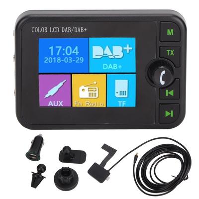 Car Bluetooth Digital Receiver DAB DAB+ FM Bluetooth Handsfree 2.4inch Colour LCD Display 3.5mm