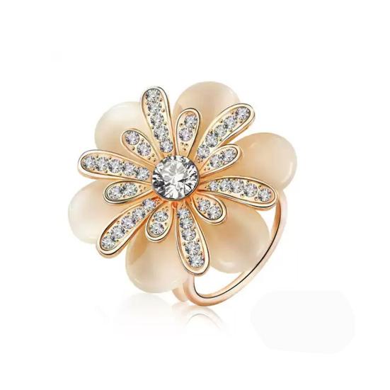 Schalspange Hemdring-Clip Aufschiebarer Schalring Blume Sonne Strass Schalspange Bekleidungsaccessoire für Dates Partys Veranstaltungen