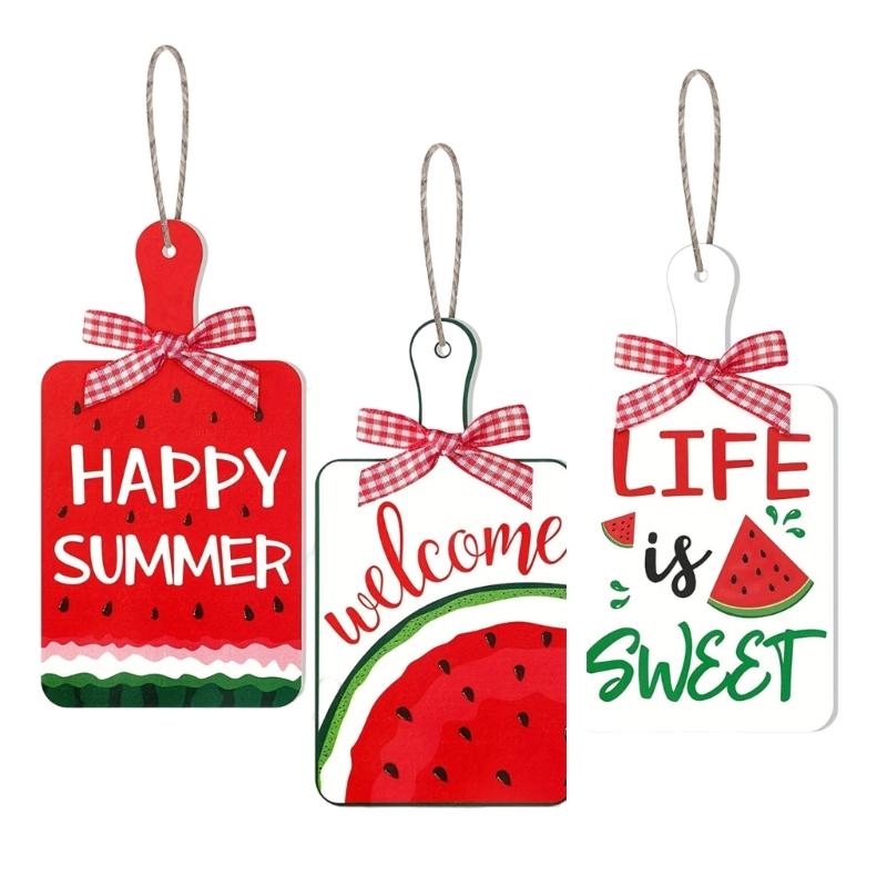 Summers Watermelon Ornament Watermelon Wood Slices Watermelon Tiered Tray Tropicals Party Decorations Summers Party 1