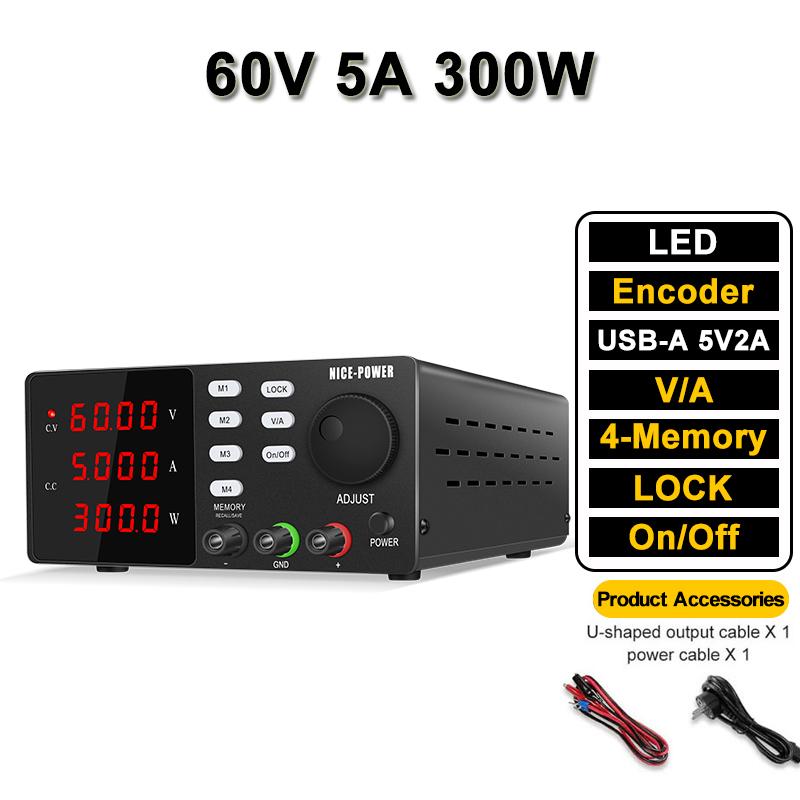 OCP OVP Bench DC Power Supply 30V 10A 160V Adjustable Power Source USB 5V 2A OUTPUT Programmable Voltage Stabilizer Buzzer Alarm