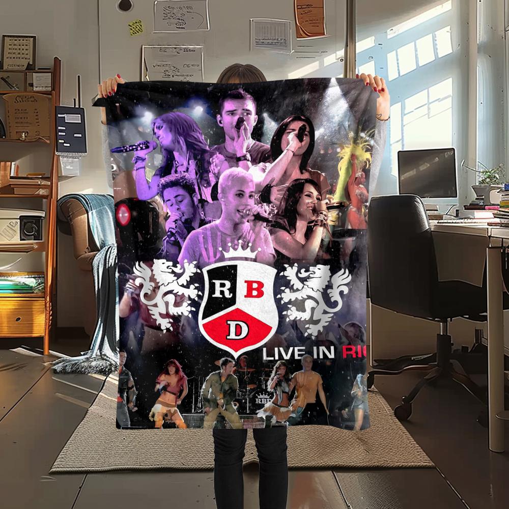 1 Stück RBD Banddruck Flanelldecke, Hohe Qualität, Bequem für alle Jahreszeiten, Heimdekoration, Wärme und Komfort, Perfekt für Geschenke