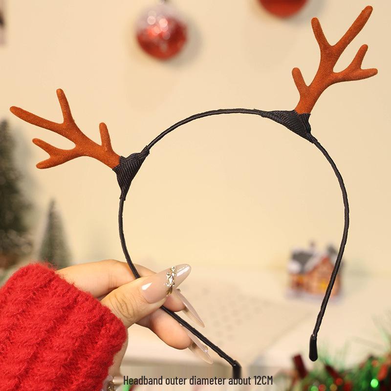 2025 Christmas Antler Headband Hair Tie - Women's Holiday Hair Accessories