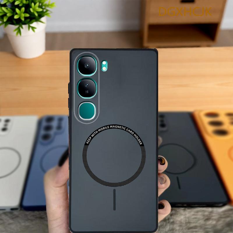 

For Vivo V40 SE 80W Case Vivo V40 lite 4G 5G IDN Phone Case vivo Y200 4G Y300 5G Cover Color magnetic hard Silicone back cover vivo V40 se 80W