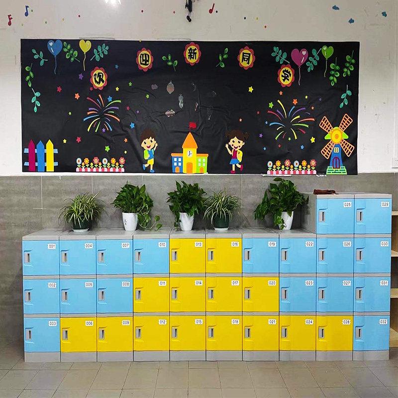 ABS Plastic Student Storage Cabinet with Fingerprint Lock, Anti-collision, Anti-mildew Features