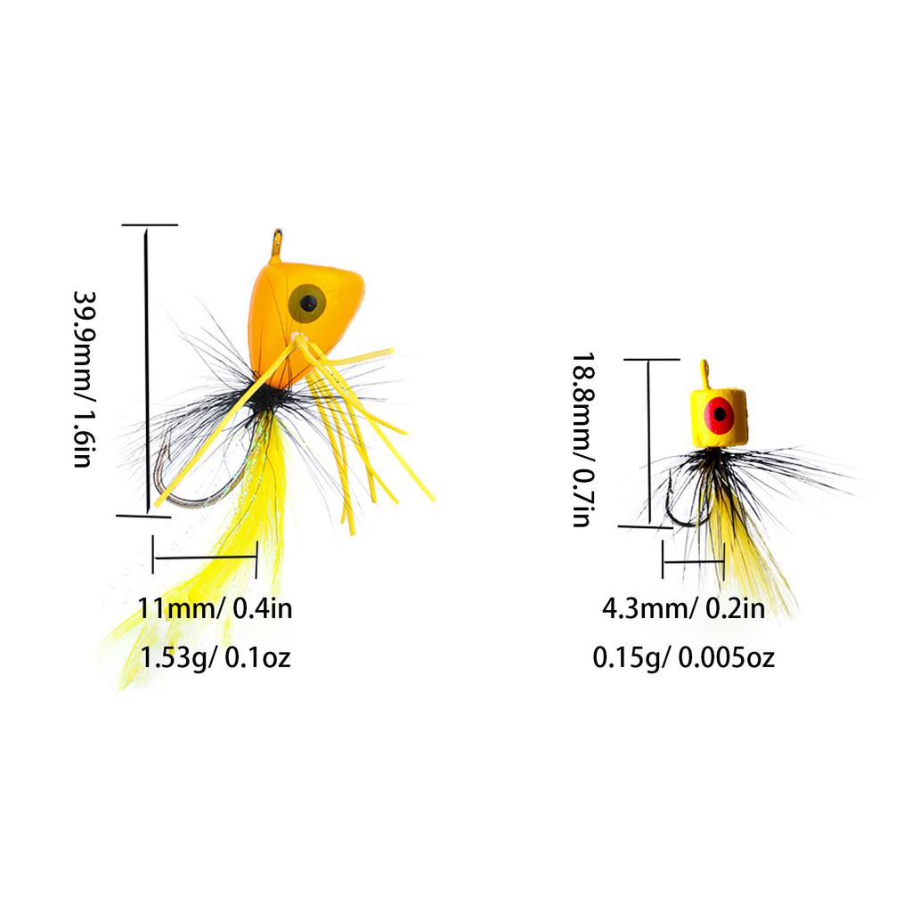 20pcs Fly Fishing Lures Fishing Popper Realistic Outdoor Fishing Lures with Hooks for Salmon Bass Pa