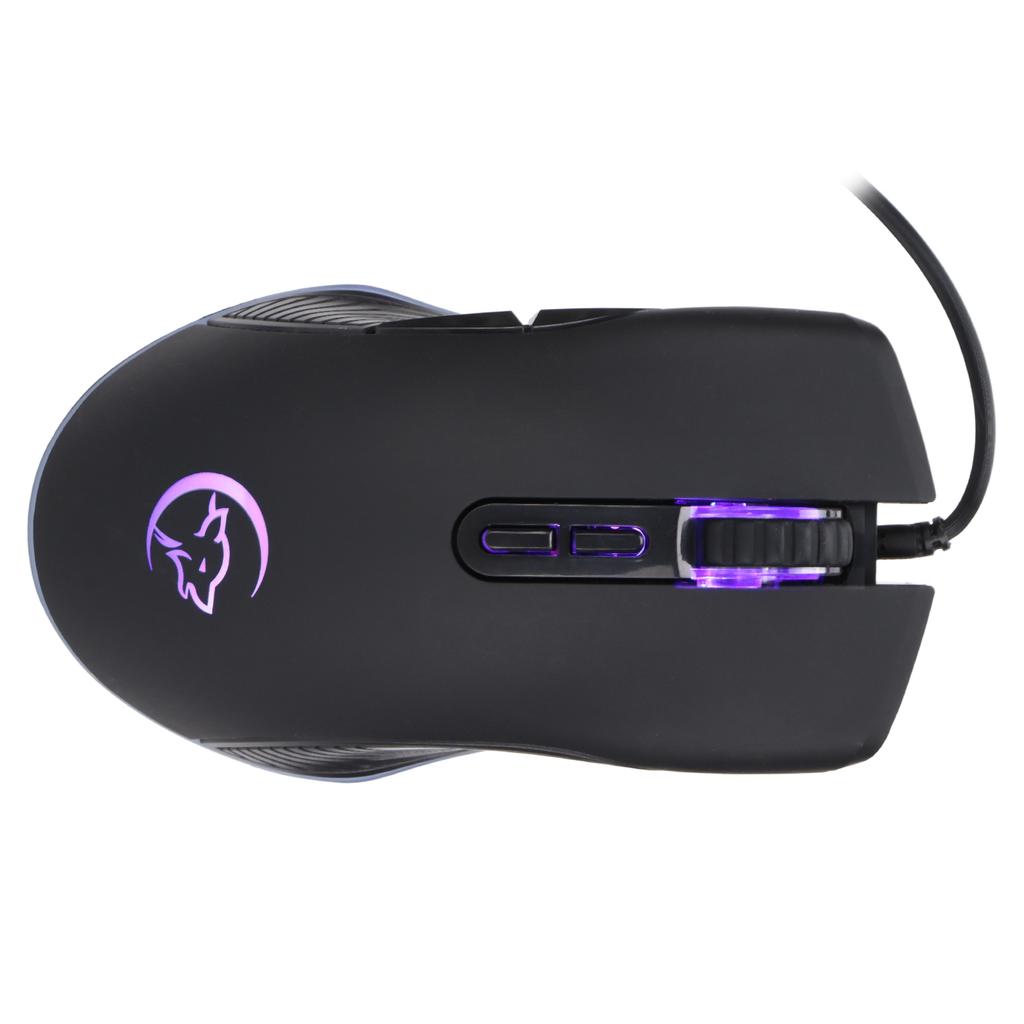 Wired Gaming Mouse 4 Colors 7 Buttons Illuminated Computer PC Wired Gaming MouseBlack
