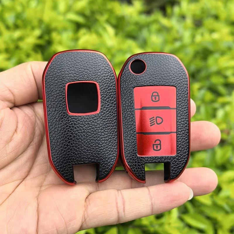 Fashion Tpu Car Key Case Cover Protector For Peugeot 208 308 408 508 2008 3008 4008 5008 For Citroen C3 C4 Cactus C6 C8 Keychain