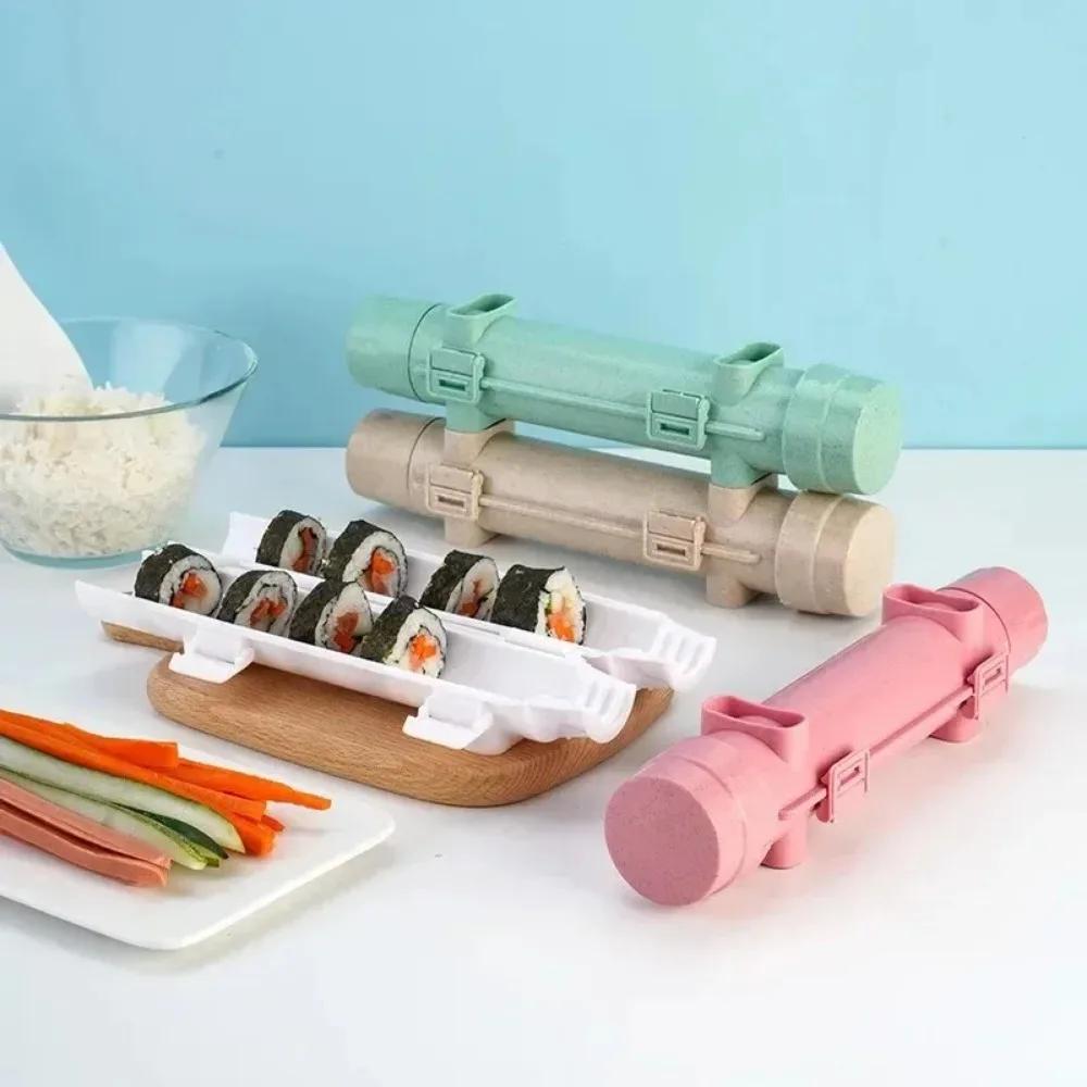 1pc Cylinder Sushi Making Machine Quick Sushi Bazooka Japanese Rolled Rice Meat Mold Rice Ball Mold Kitchen Bento Accessories