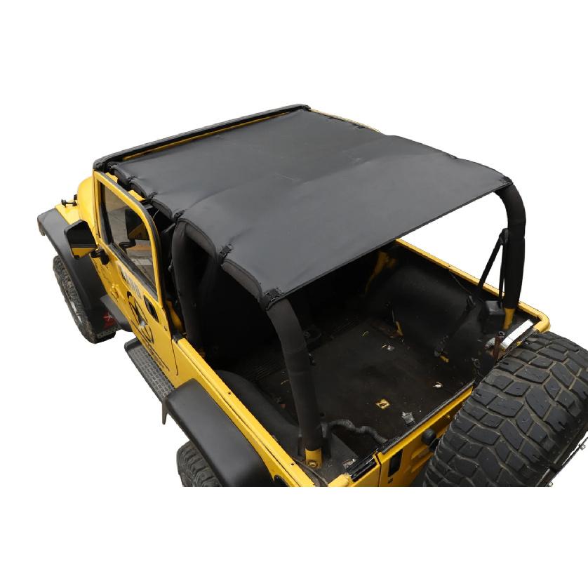 Leather Soft Roof Mesh Bikini Top Sunshade Cover UV Sun Insulated Net for Jeep Wrangler TJ 1997-2006 Car Exterior Accessories