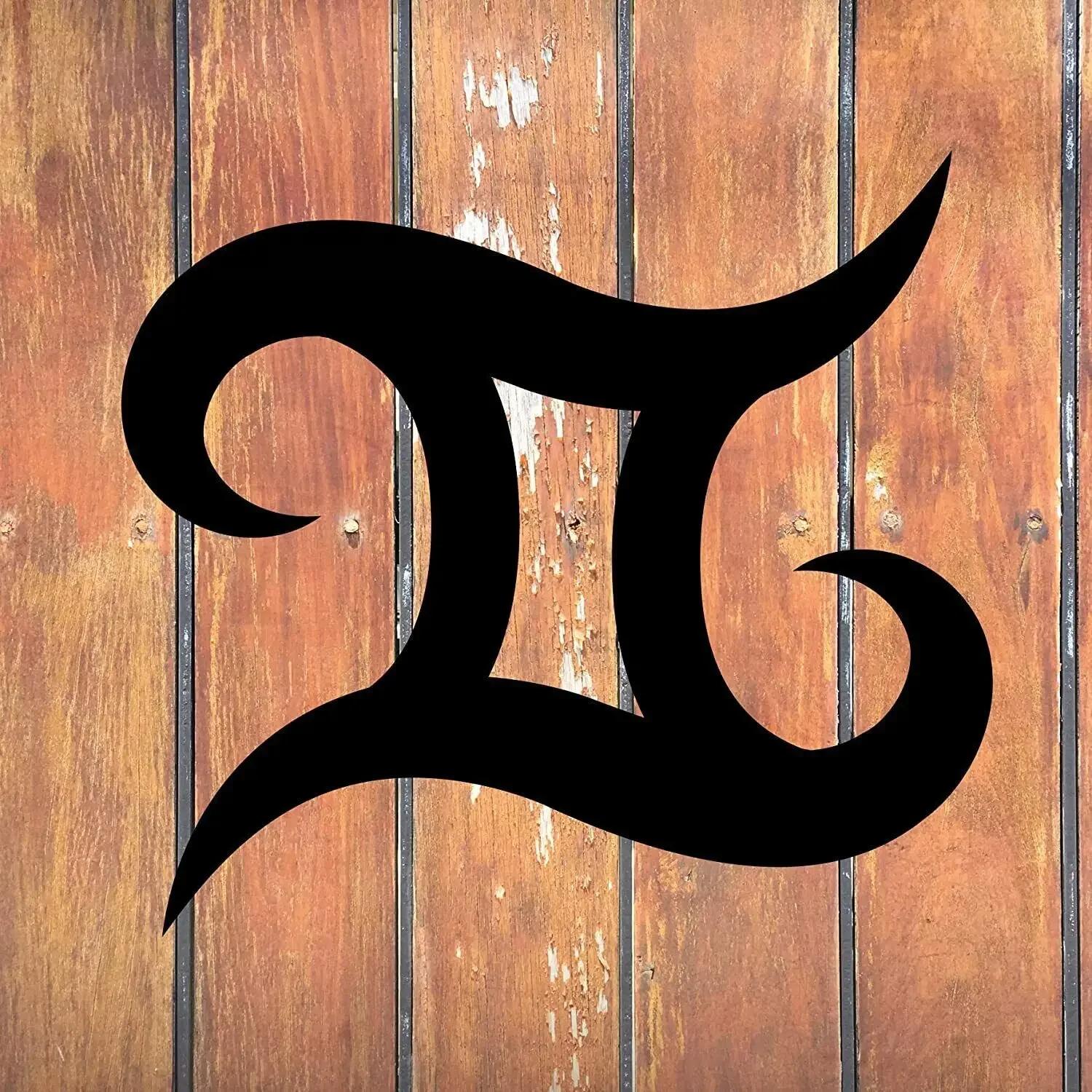 

Символ гороскопа Близнецов Металлическое настенное искусство: Элегантный декоративный акцент для гостиной — уникальный декор для дома и стильная настенная вывеска светло-серый