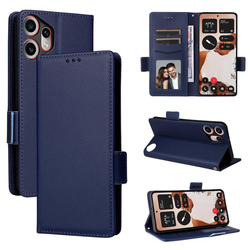 Flip Cover für Nothing CMF Phone 2 Pro PU-Leder Ganzkörperschutz Mit [RFID-Blockierung] Stoßfest Langlebig Retro Handyhülle
