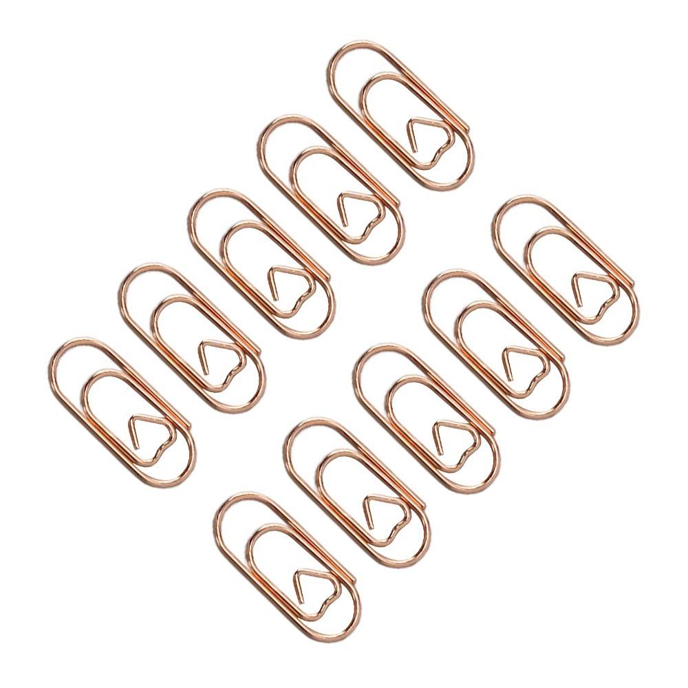 300pcs Electroplated Finish Rose Gold Paper Clips Anti Slip Design Decorative Paperclips  DIY Crafts