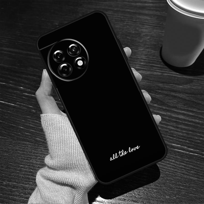 Simple Minamilst Black Quote For OnePlus 15R 13 12 11 9 Pro 12R 13R 10T 13T Case For OnePlus Nord 5 CE 2 3 4 Lite N20 N30