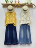 327 Autumn Japanese Sweet Handmade 3D Flower Loose Knit College Vest